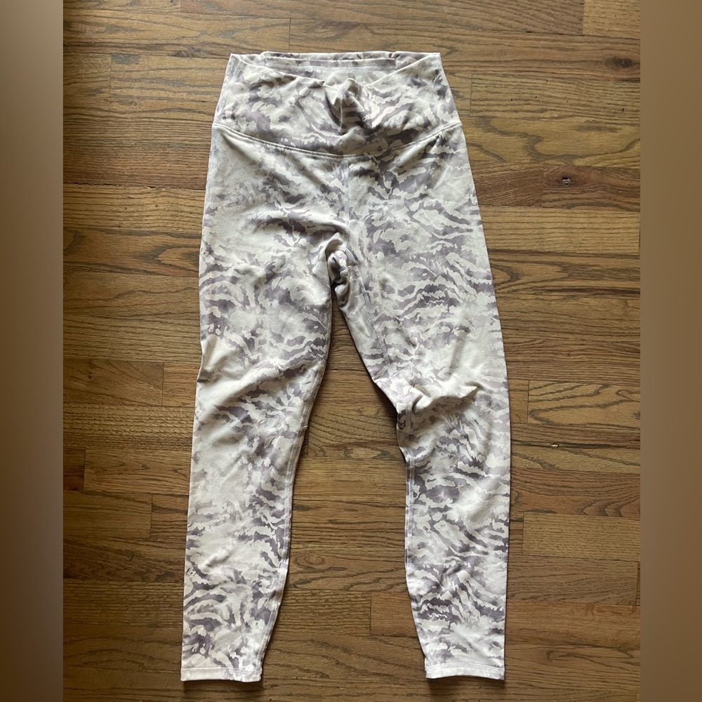 Fabletics white striped yoga pants